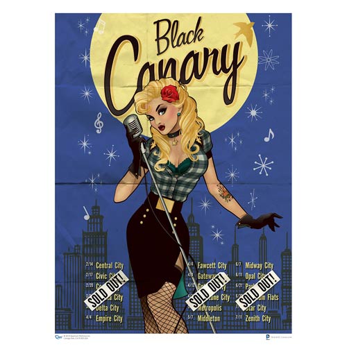 DC Bombshells Black Canary Art Print